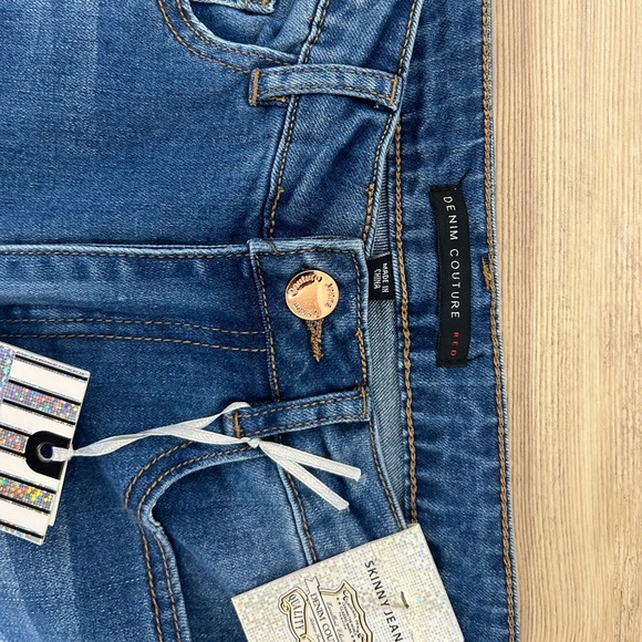 Denim Couture Skinny Jeans- Light Blue - Picture 3 of 9